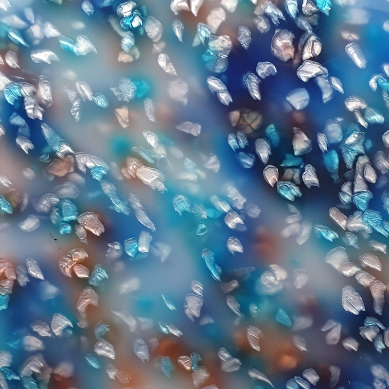 Acrílico de 3 mm - Helado de cristales de caramelo - Azul, marrón 