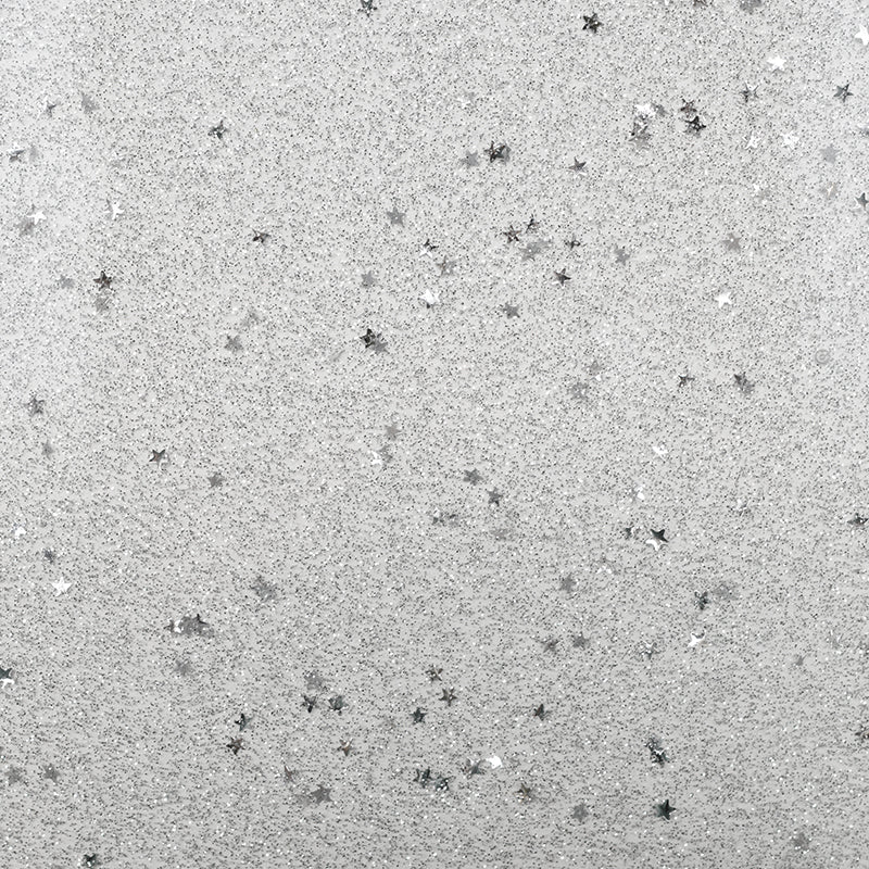 Acrílico de 3 mm - Gossamer Silver Stars Lentejuelas Confeti Glitter 