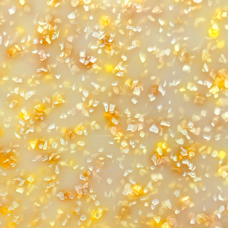 3mm Acrylic - Candy Crystals Ice Cream - Yellow, cream